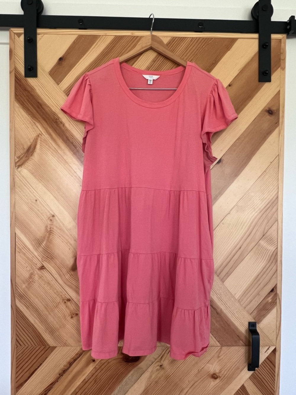 Time and Tru Coral Crewneck Tee